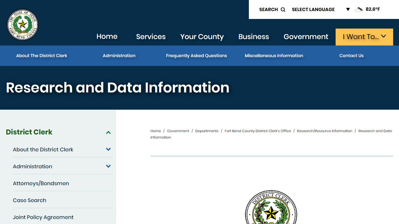 Research and Data Information | Fort Bend County